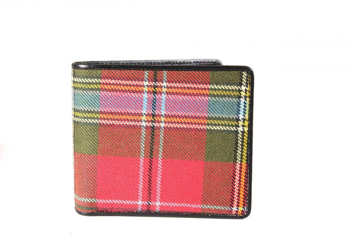 100% Scottish Tartan & Real Leather Mens Wallet - MacLean of Duart Weathered