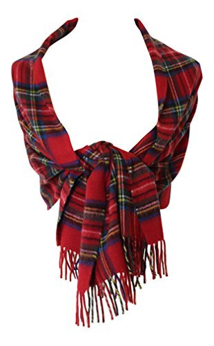 Lambswool Tartan Stole - Stewart Blue Muted