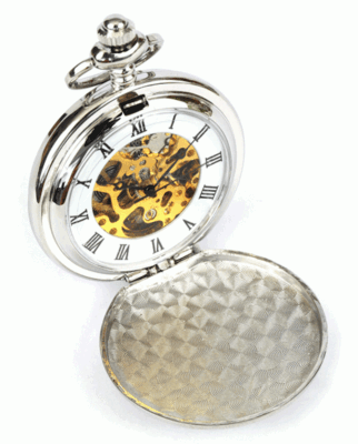 Polished Celtic Swirl Mechanical Pocket Watch