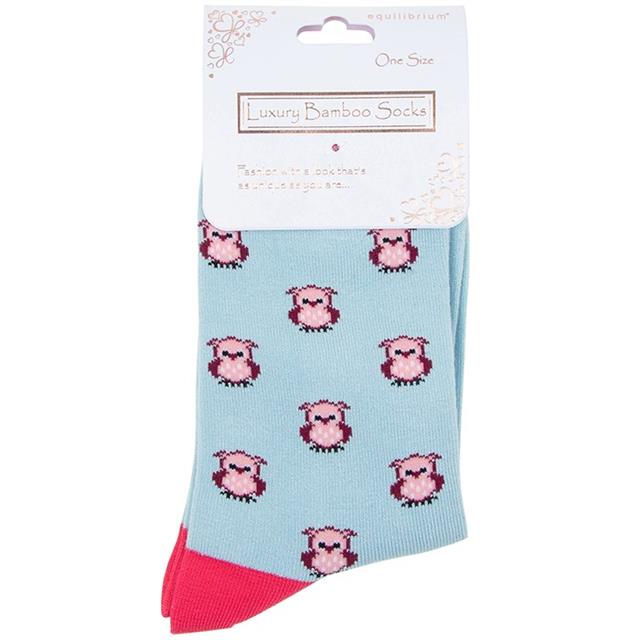 Blue Owl Bamboo Socks