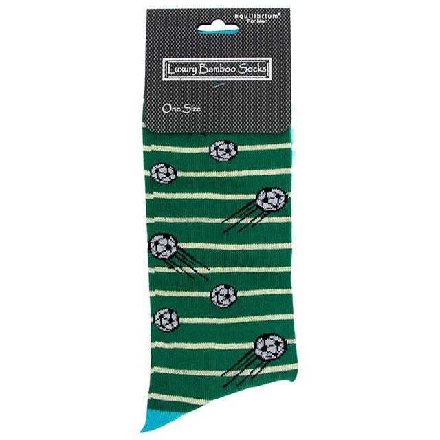 Men's Green Football Bamboo Socks