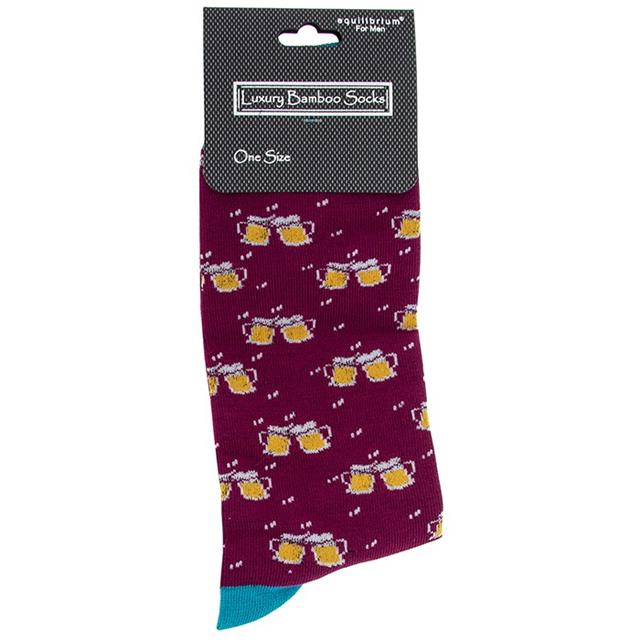 Men's Purple Beer Bamboo Socks
