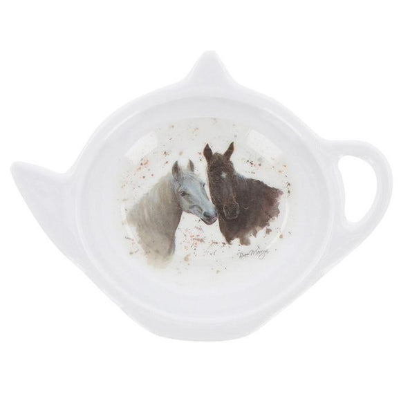 Lovely Brown & White Horse Pony Melamine Tea Bag Tidy