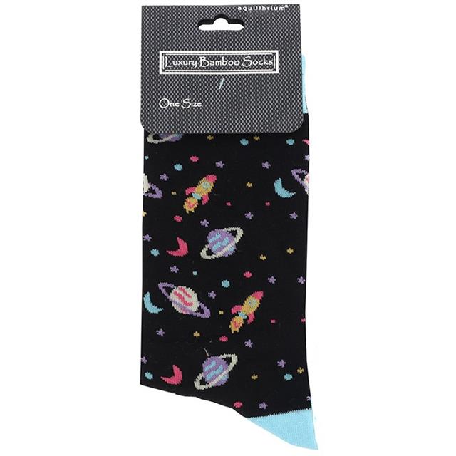 Men's Black Space Bamboo Socks