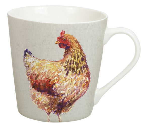 Country Life Brown Chicken Coffee Mug Cup 