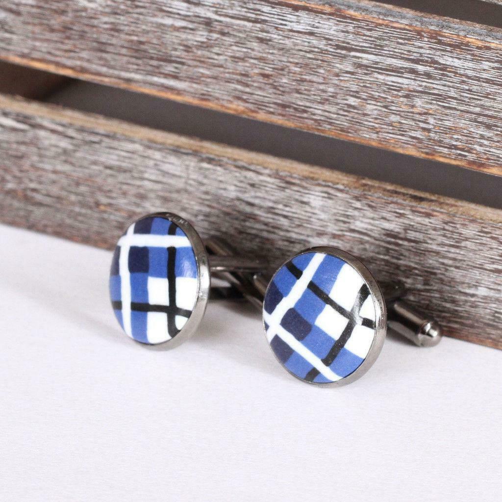 Blue Tartan Cufflinks
