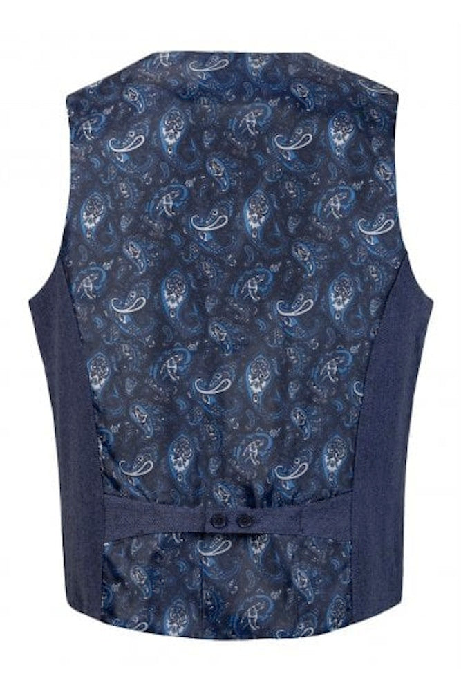 Navy Blue Paisley Waistcoat