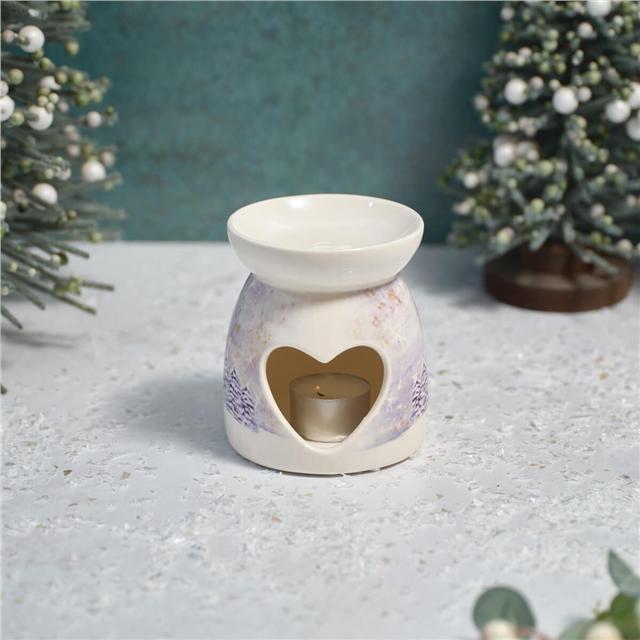 Tartan Scarf Highland Cow Christmas Wax Melt Burner