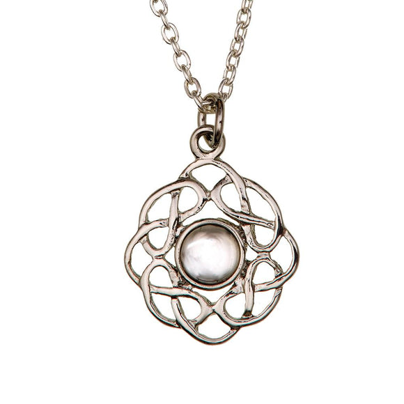 April Crystal Celtic Knot Birthstone Necklace