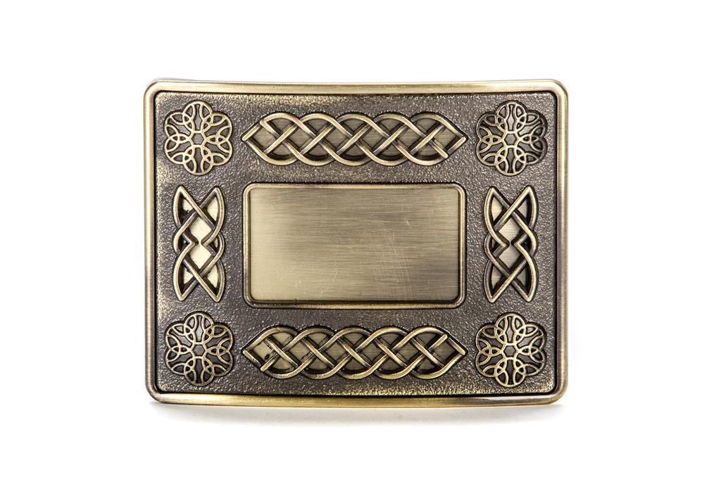 Antique Celtic Knot Kilt Buckle