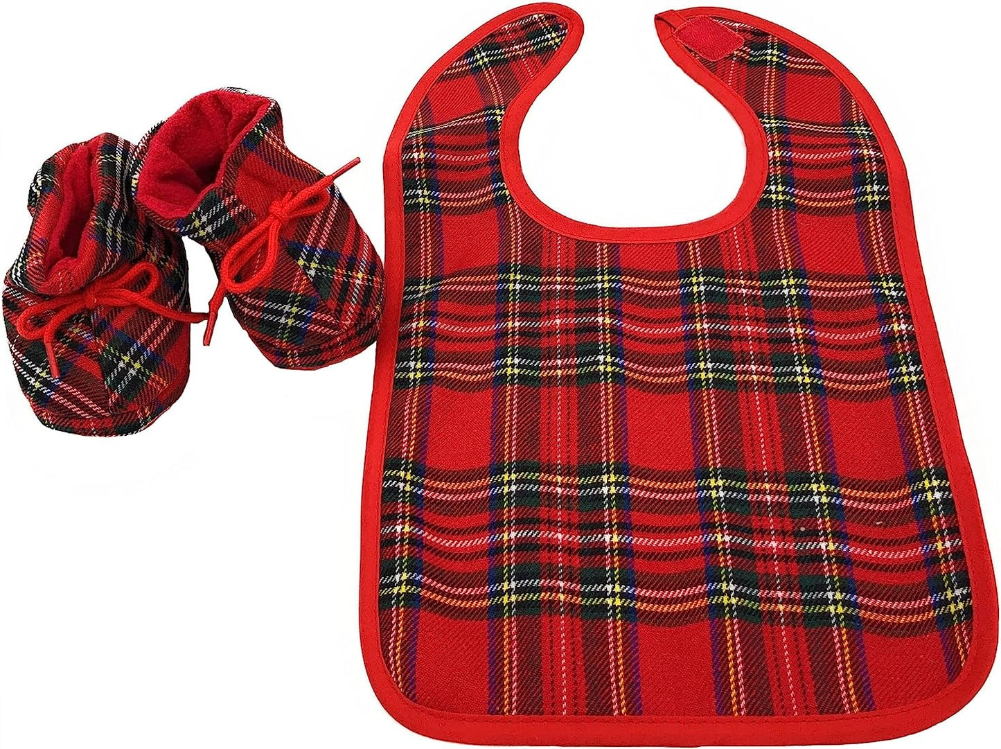 Baby Bib & Booties Set - Royal Stewart
