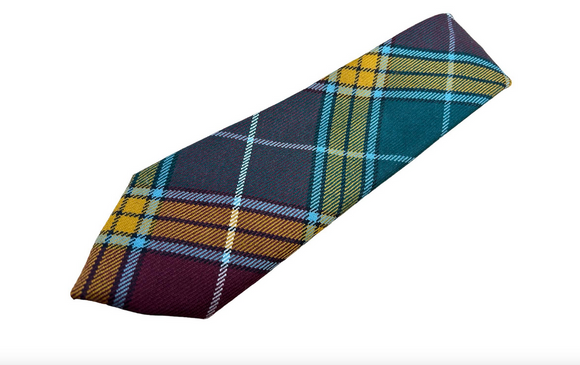 100% Wool Traditional Scottish Tartan Neck Tie - Buchanan Muted