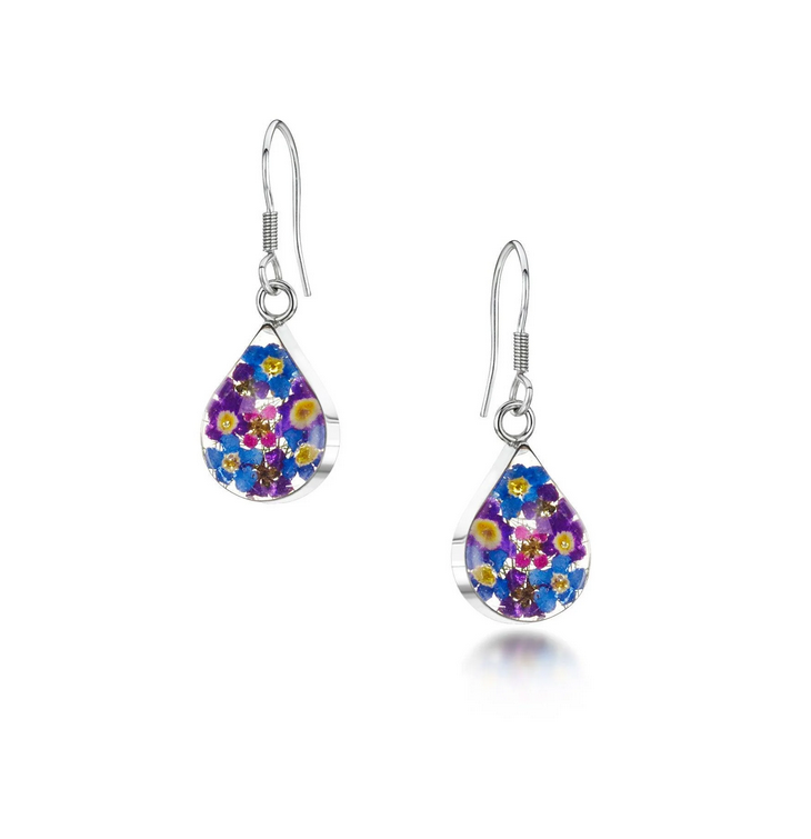 Teardrop Purple Haze Dangle Earrings