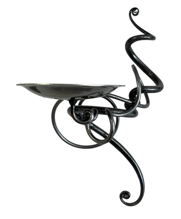 Stunning Forged Wrought Iron Robust Single Tangle Wall Sconce