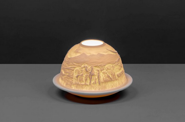 Small Dome Tealight Holder - Highland Cow