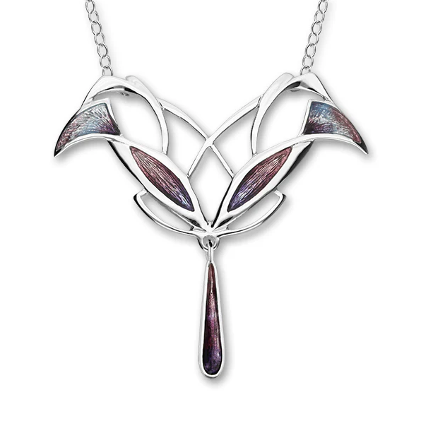 Amethyst Bluebell Silver Necklace