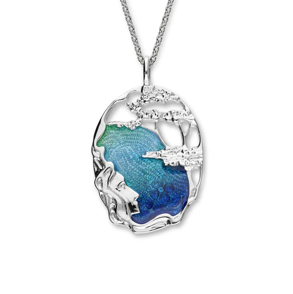 Aquamarine Tranquil Silver Necklace
