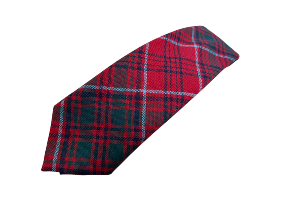 Tartan Neck Tie - Grant Red Modern