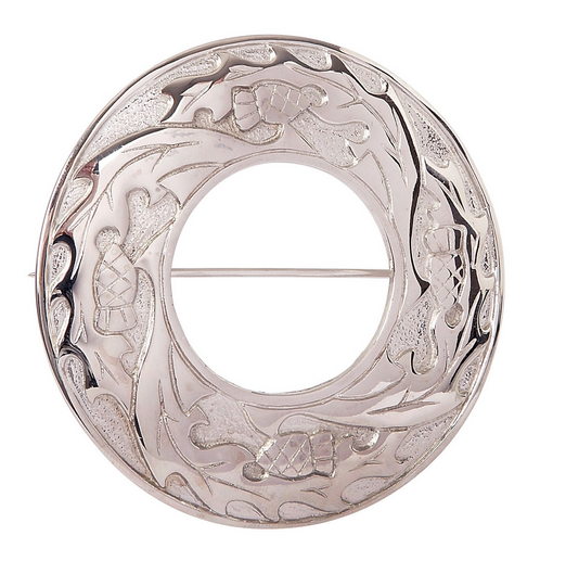 Thistle Polished Plaid Brooch