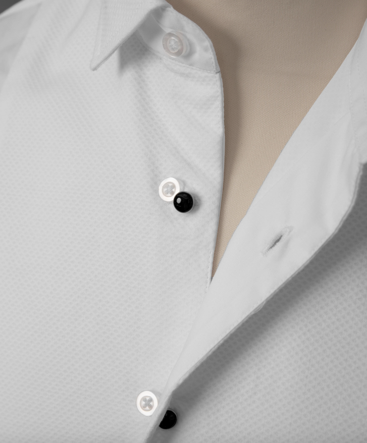 Marcella Standard Collar Modern Fit Formal Dress Shirt - White