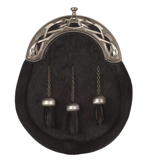 Antique Serpent on Black Pony Sporran