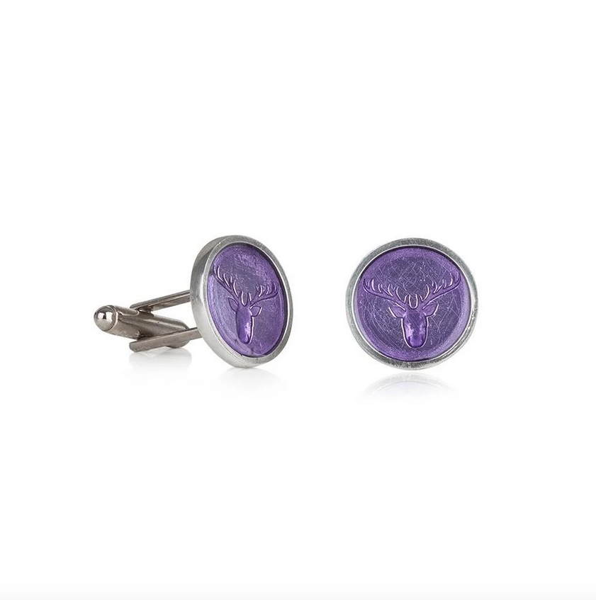 Purple Stag Pewter Cufflinks