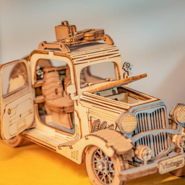 Vintage Car Wooden Model Kit