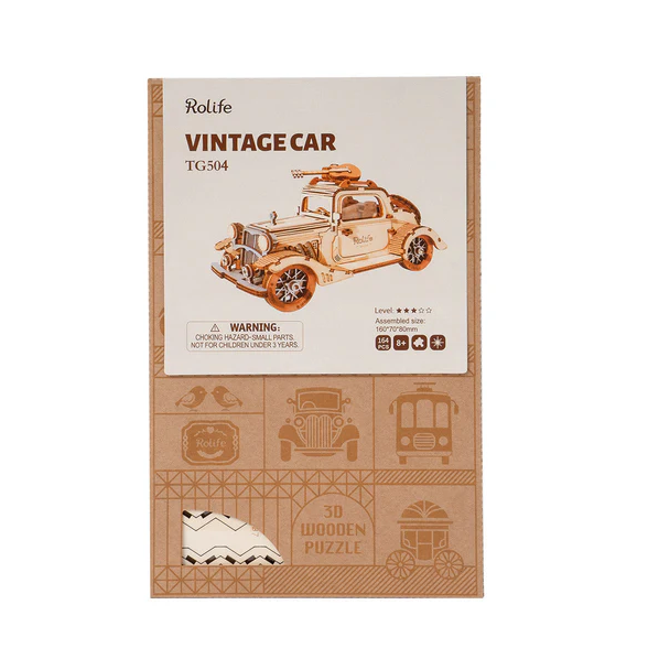 Vintage Car Wooden Model Kit
