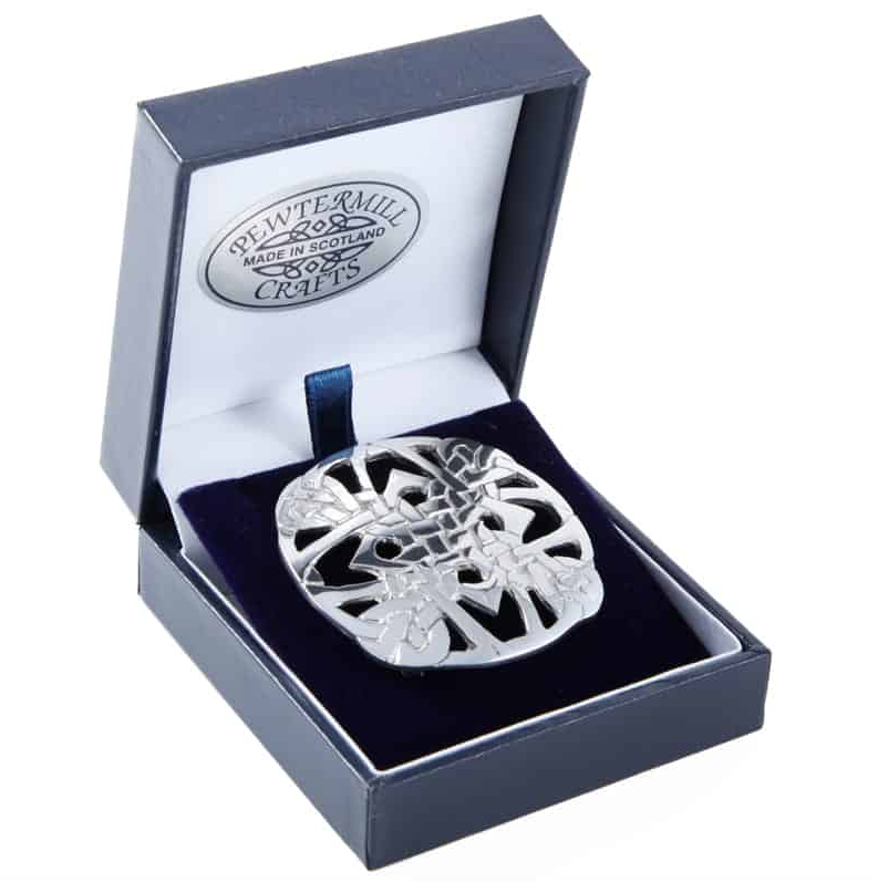 Chrome Celtic Knotwork Brooch