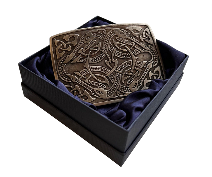 Antique Celtic Serpent Kilt Buckle