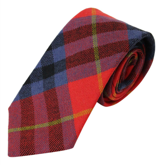 100% Wool Traditional Lightweight Tartan Neck Tie - Highland Sunrise