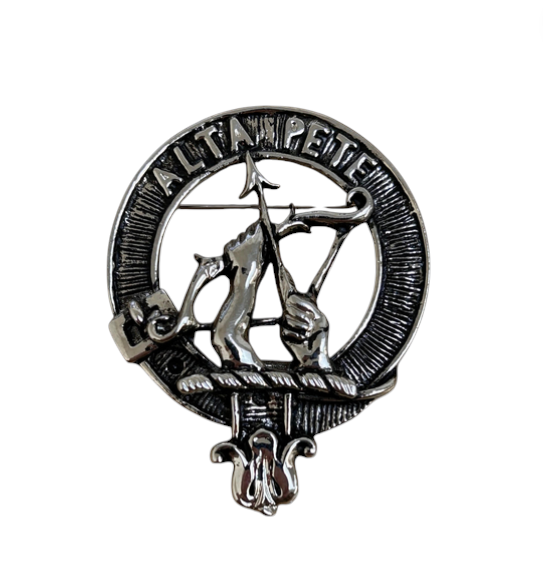 Fletcher Clan Crest Pewter Cap Badge Brooch