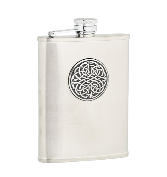 6oz Celtic Weave Hip Flask