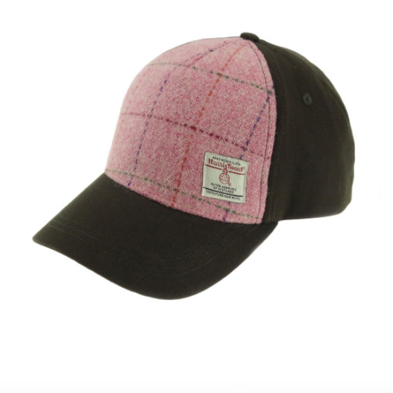 Blush Pink Tweed Baseball Cap