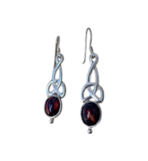 Heathergem Purple Celtic Knot Earrings