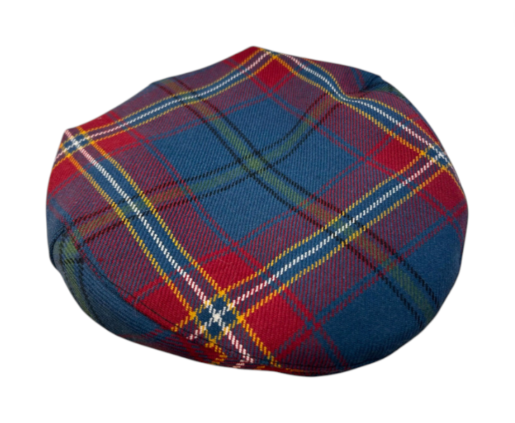 Red & Blue Tartan Flat Cap