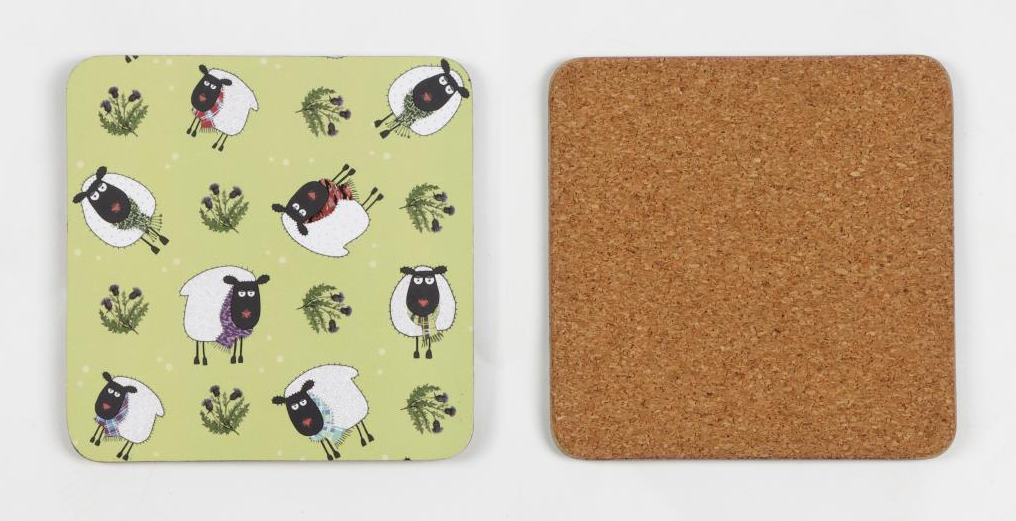 Set of 6 Wool-Iam Sheep Coasters