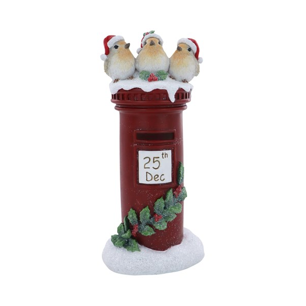 Large Festive Robin Post Box Decoration