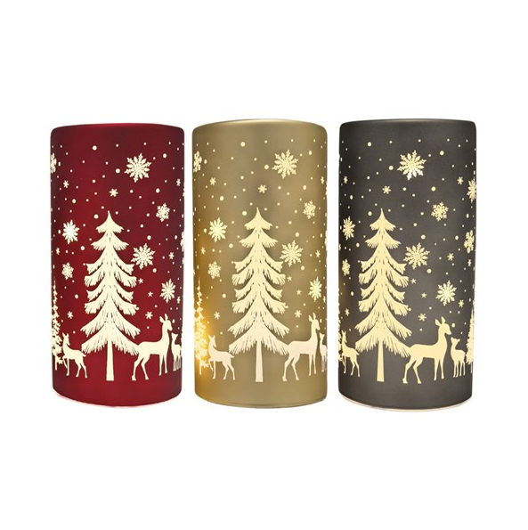 LED Christmas Column 18cm - 3 Colours Available