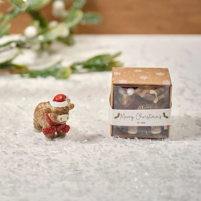 Christmas Tiny World Highland Cow