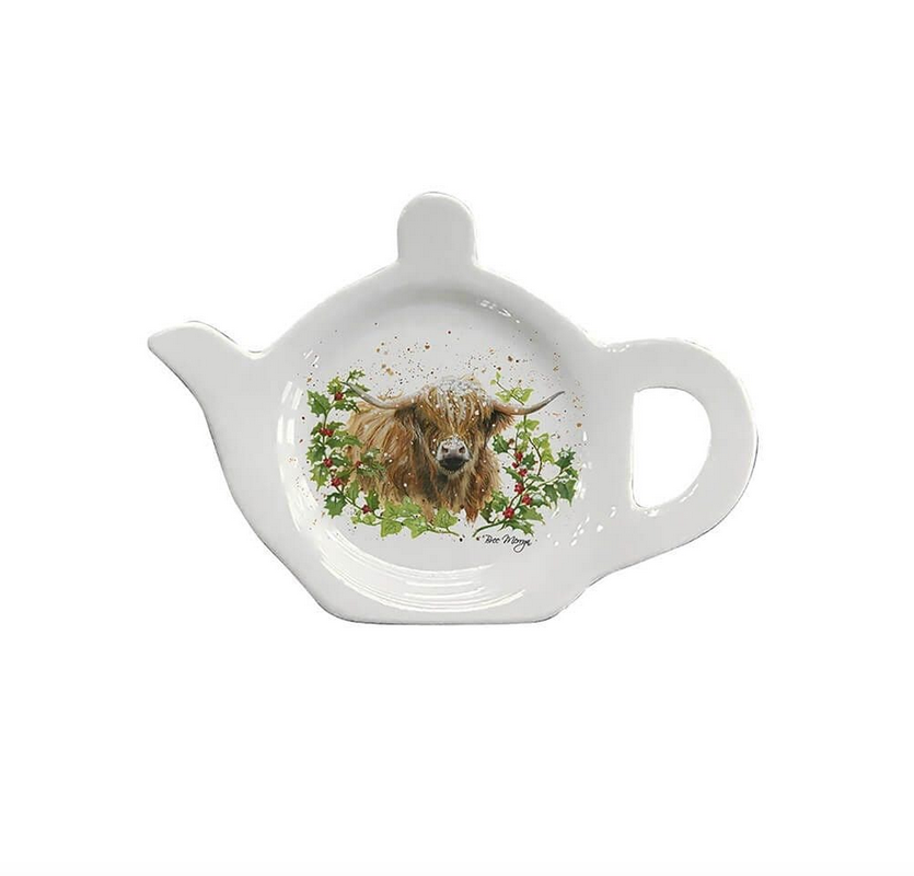Highland Cow Christmas Tea Bag Tidy