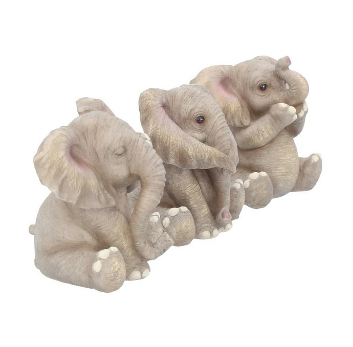 Three Wise Baby Elephants