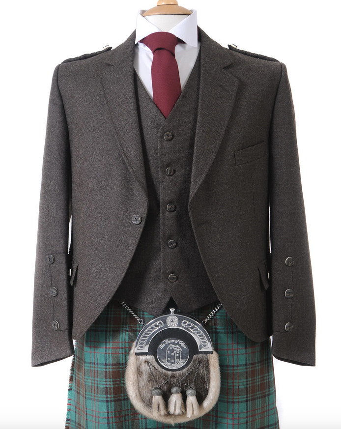 Peat Brown Crail Jacket & Waistcoat