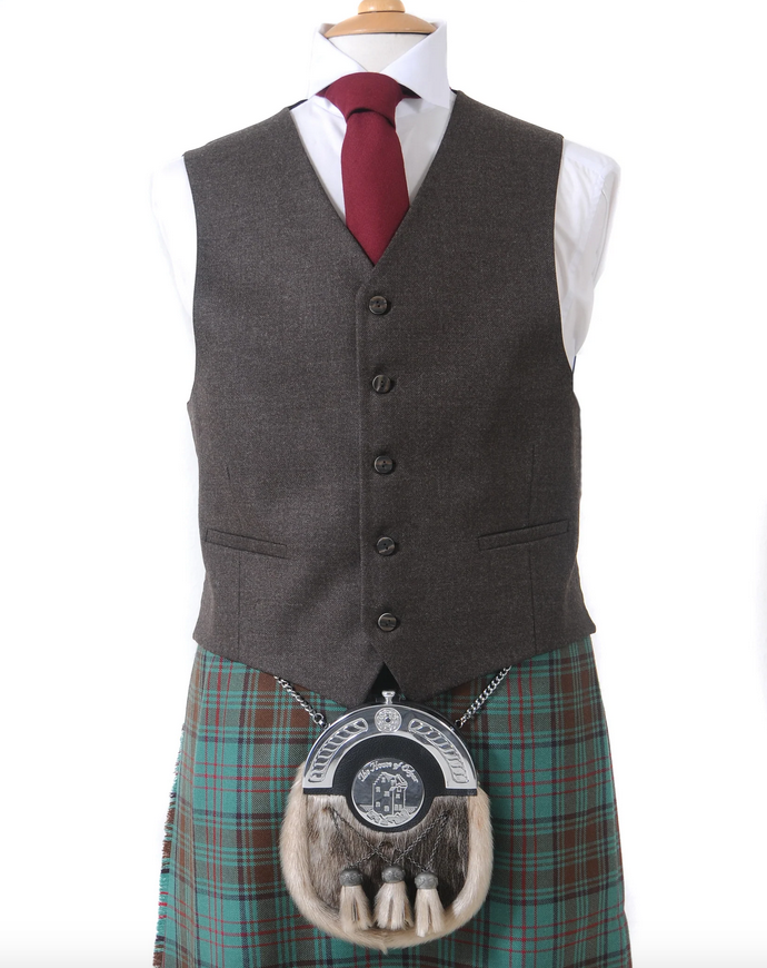Peat Brown Crail Jacket & Waistcoat