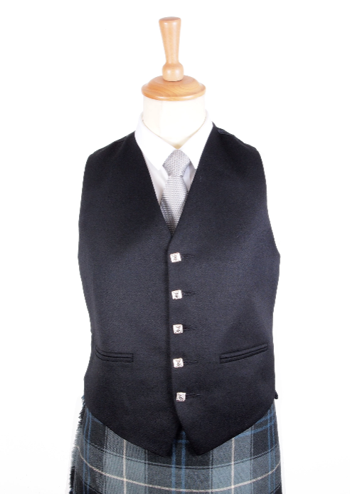 Black Argyll Highland Jacket and Waistcoat