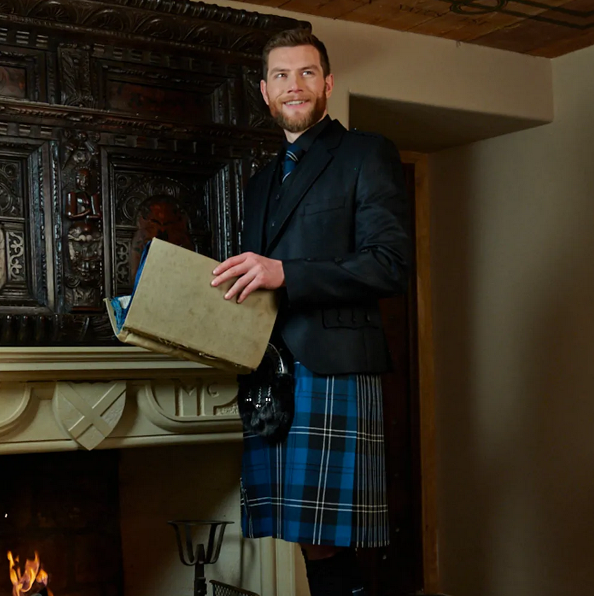 SALE! Black Clunie Herringbone Jacket & Waistcoat