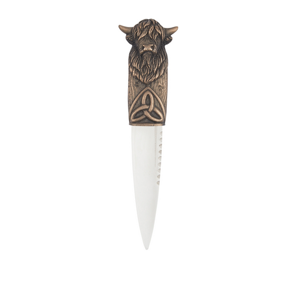 Bronze Highland Cow Daywear Sgian Dubh