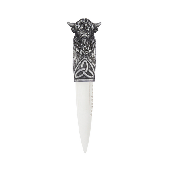 Silver Highland Cow Daywear Sgian Dubh