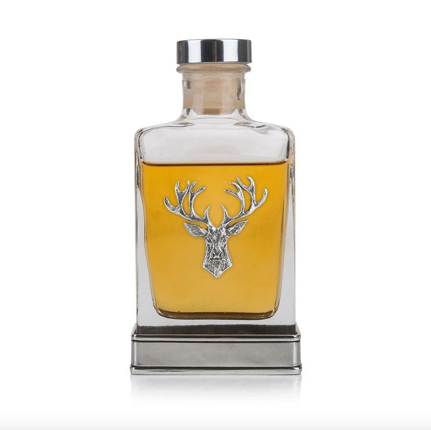 Highland Stag Glass Whisky Flask