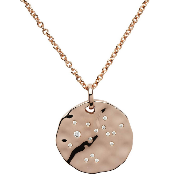 Sterling Silver & Rose Gold Sagittarius Birthday Necklace